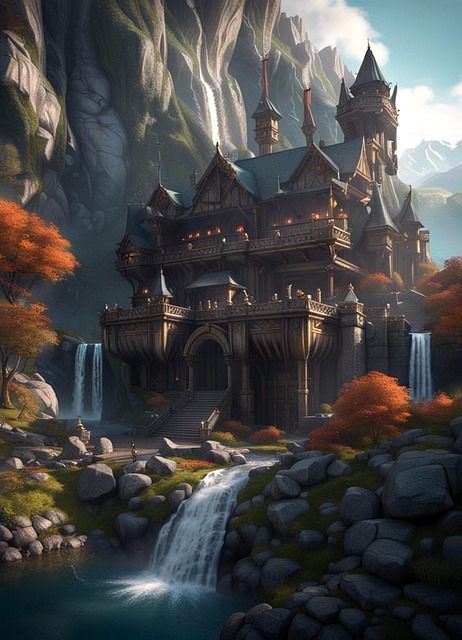 Download free HD stock image of Ai Generated Castle Free ai generated castle mountains illustration