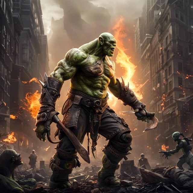 Free ai generated orc alien illustration