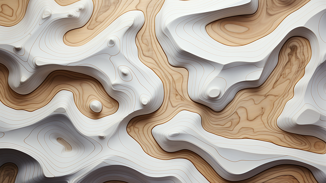 Free water waves pattern topography illustration