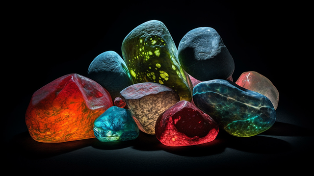 Free rocks gemstone glow illustration