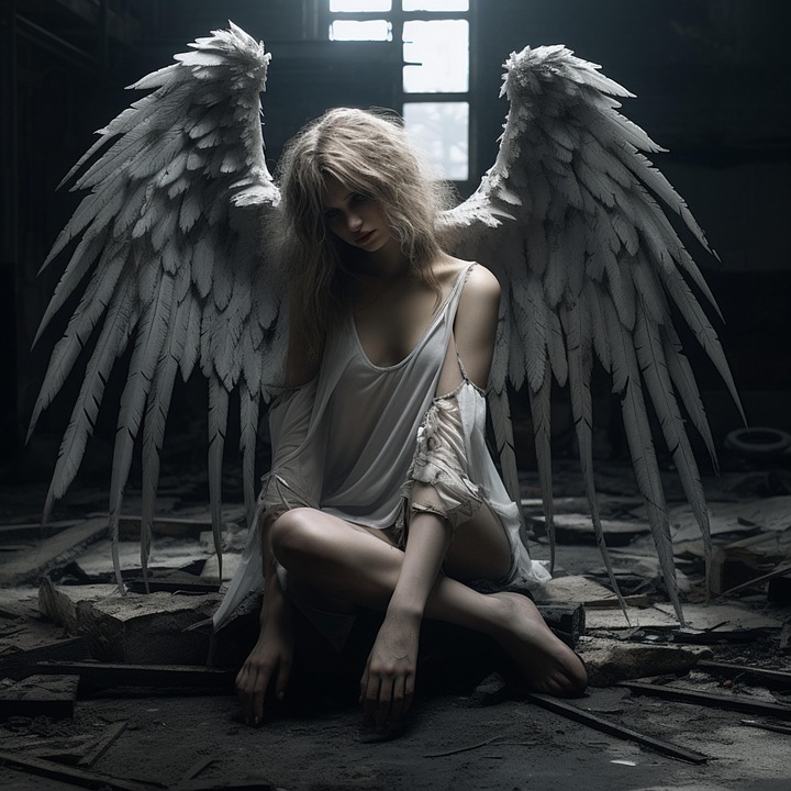 Download Broken, Reflection, Angel. Royalty-Free Stock Illustration ...