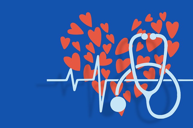 Free heart pulse stethoscope illustration