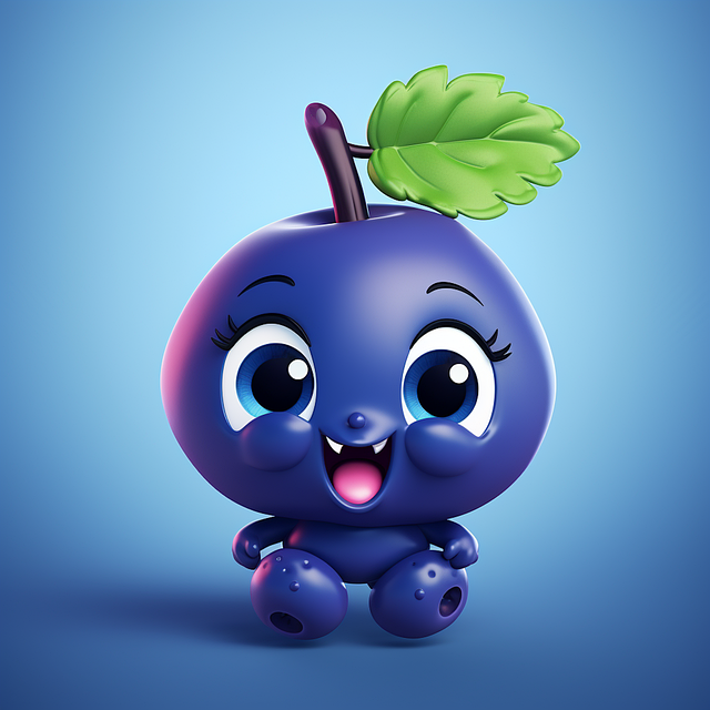 Free ai generated blueberry raspberry illustration