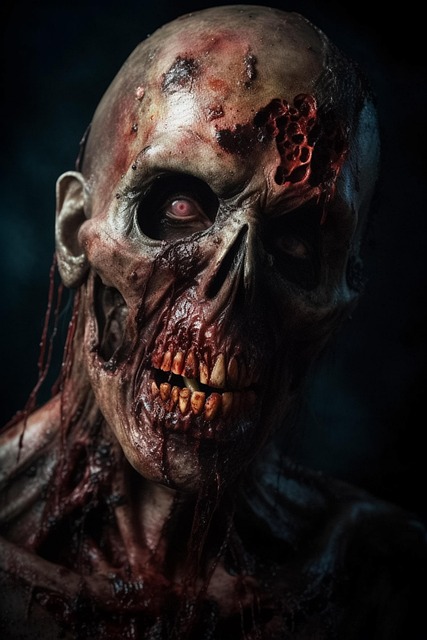 Free zombie horror halloween illustration