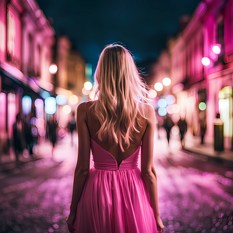 Free Woman Road illustration and picture