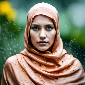 Free Woman Rain illustration and picture