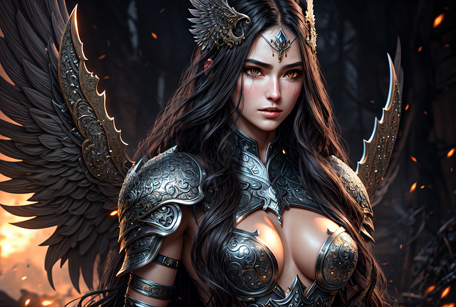 Ángel, Diosa, Guerra, Alas, Aire