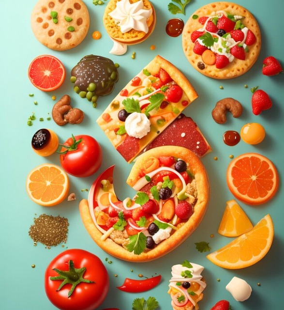 Free ai generated pizza delicious illustration