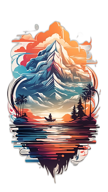 Free ai generated sunset ocean illustration