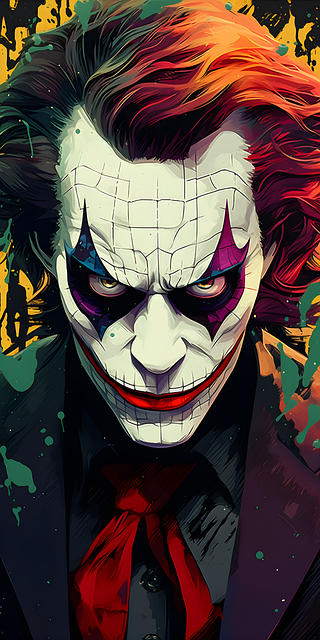 Free joker portrait character illustration