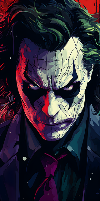 Free ai generated joker fictional character illustration