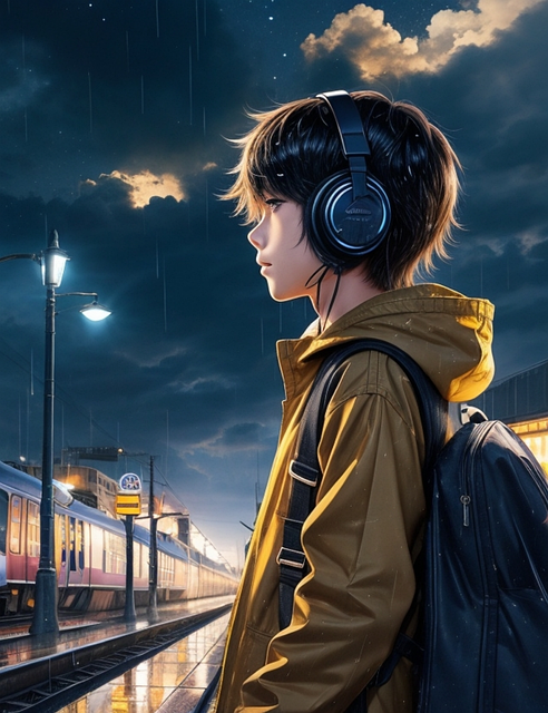 Download Ai Generated Boy Music Royalty Free Stock Illustration 