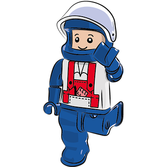 Astronaut, Legetøj, Lego Stil, Didaktisk