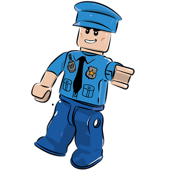 Politi, Legetøj, Lego Stil, Didaktisk