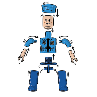 Legetøj, Didaktisk, Lego Stil, Politi