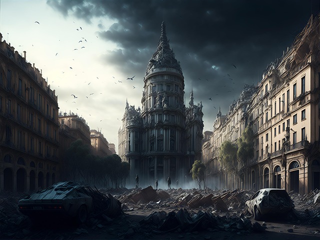 Free ai generated apocalypse war illustration