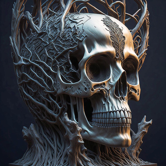 Free skull died stylized illustration