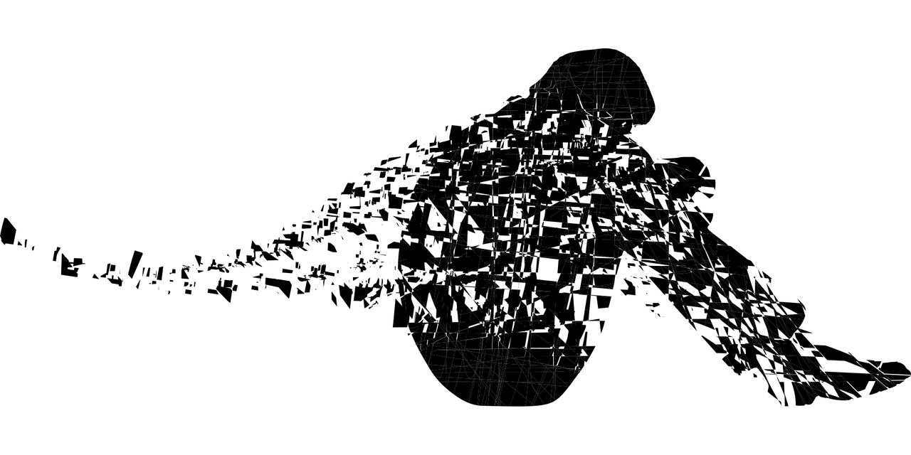 Free man despair depression vector