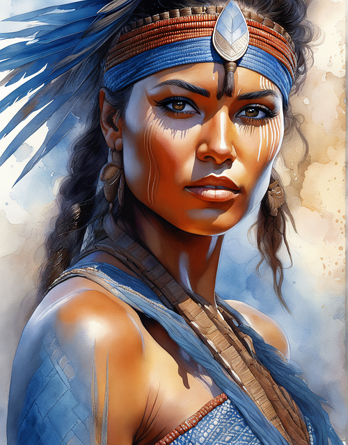 Free ai generated woman face illustration