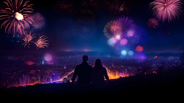 Free young loving couple illustration