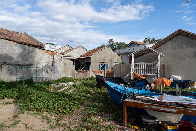Vila De Pesca, Lar, Vietnã, Phun, Mar