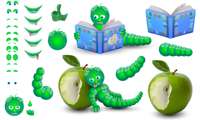 Free bookworm books worm illustration