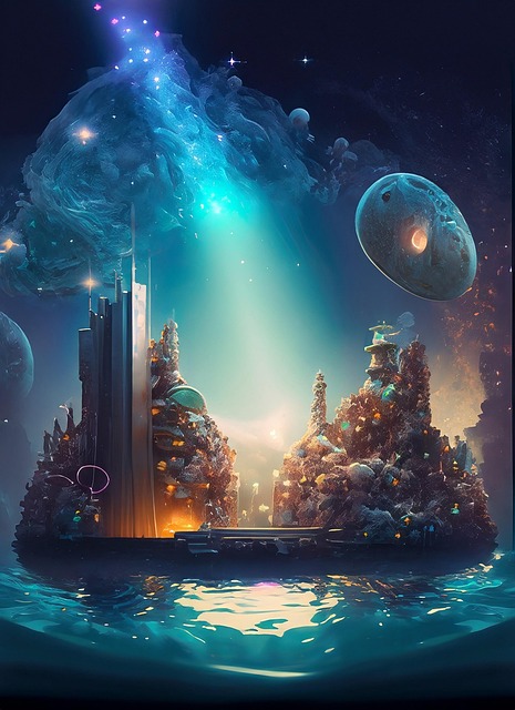 Galaxis, Fantasie, Science-Fiction, Meer