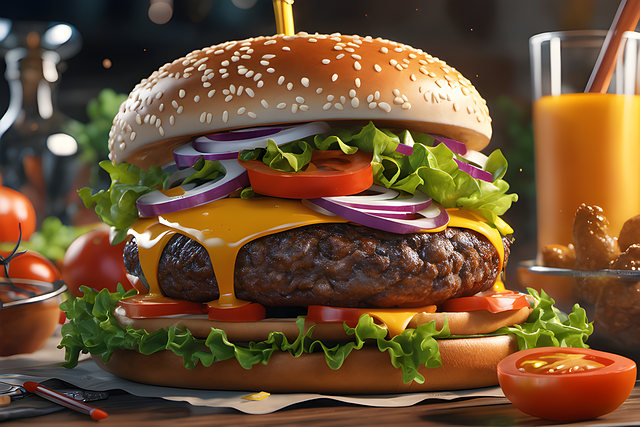 Ai Generiert, Burger, Hamburger