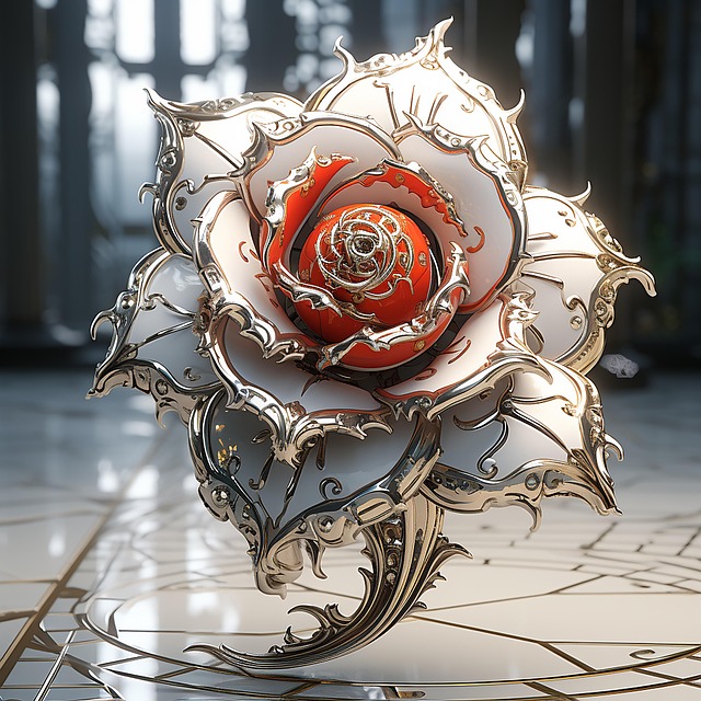 Free ai generated flower robot illustration