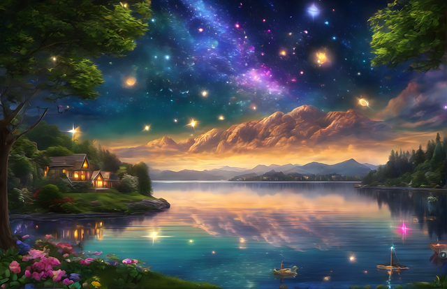 Digital, Malen, Landschaft, Kunstwerk