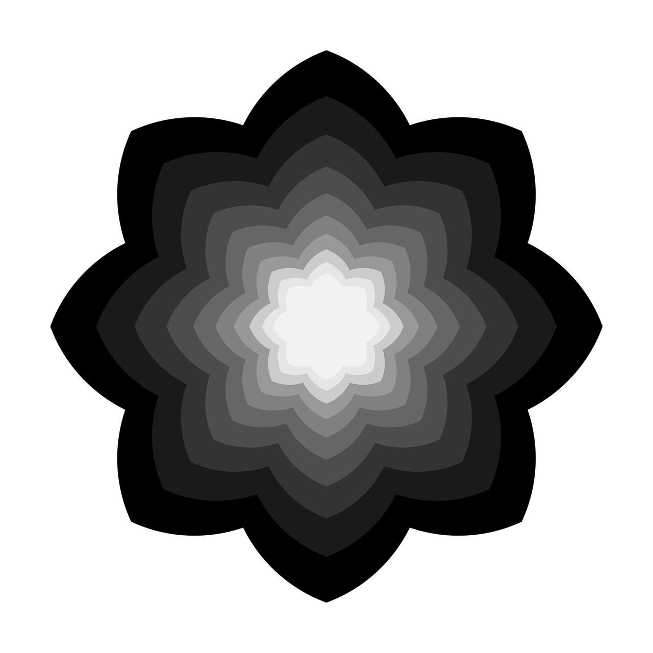 Download Flower Shades Black And White RoyaltyFree Stock Illustration
