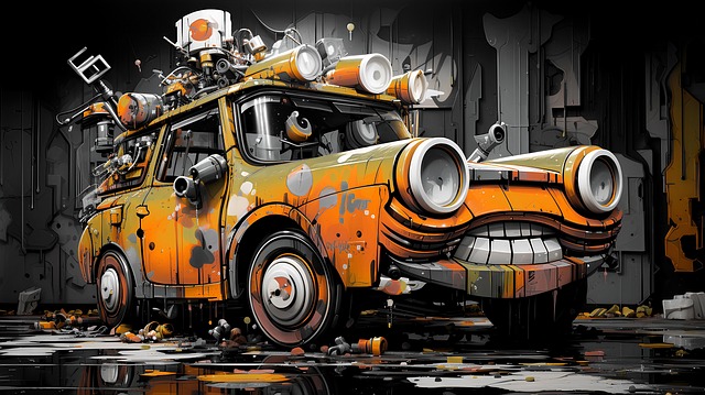Wagen, Abstrakt, Bunt, Design, Ost