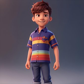 Free Ai Generated Boy illustration and picture