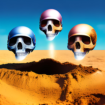 Free Levitating Skulls illustration and picture