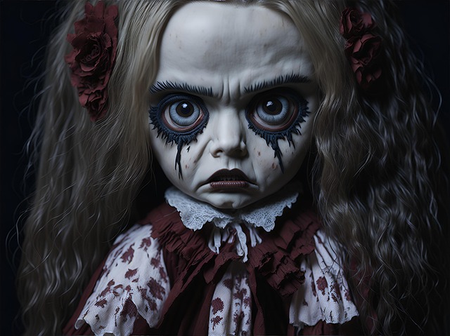 Free ai generated doll horror illustration