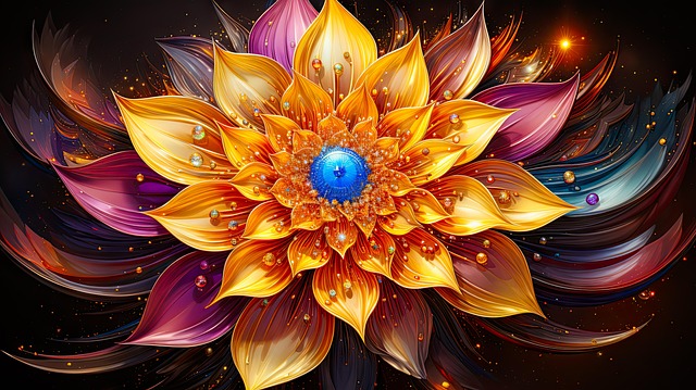 Free ai generated flower petals illustration