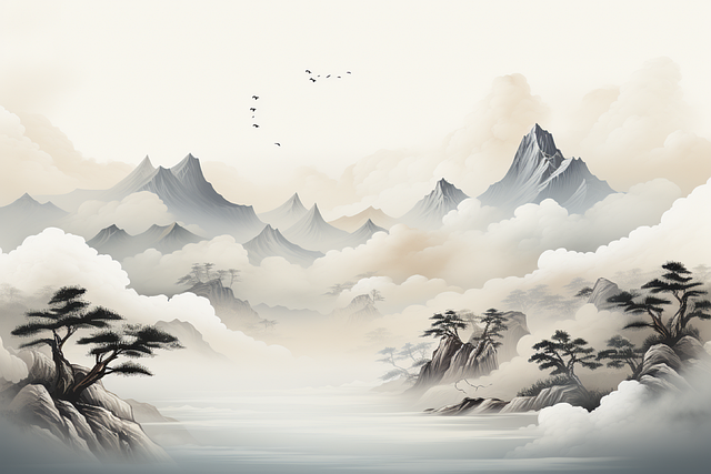 Free who was created mountains forest illustration