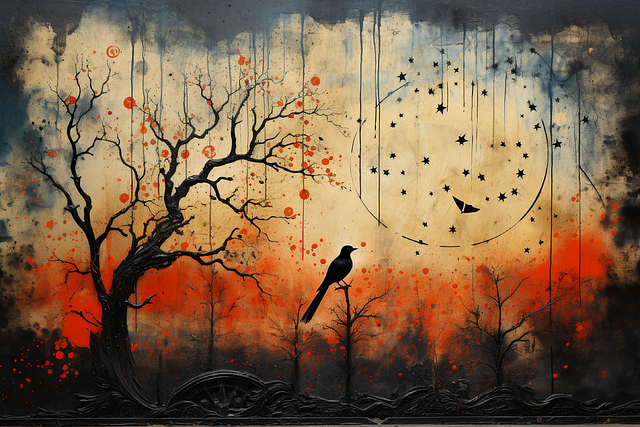 Download free HD stock image of Ai Generated Sunset Free ai generated sunset tree illustration