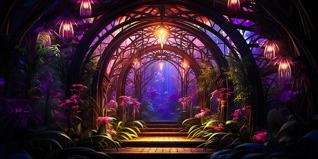 Free ai generated path portal illustration