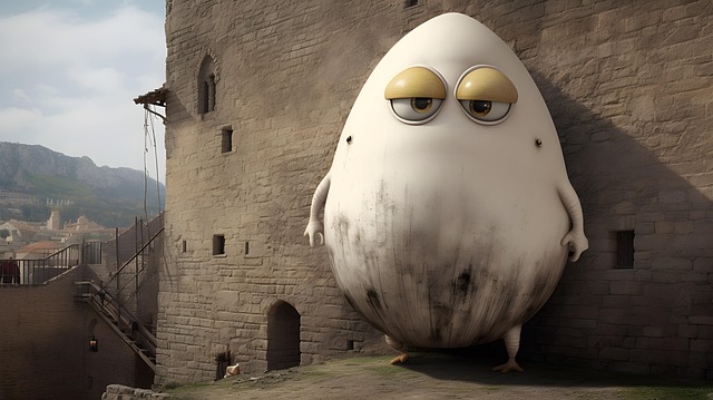 Free ai generated egg humpty dumpty illustration