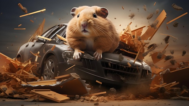 Ai Generiert, Hamster, Wagen, Straße