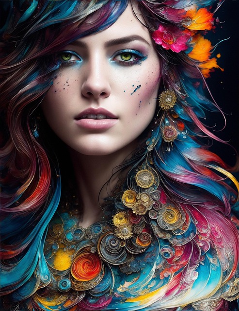 Free ai generated woman nature illustration