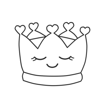 Krone, Kærlighed, Hjerter, Kawaii