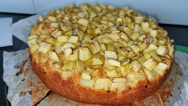 Free Cake Rhubarb photo and picture