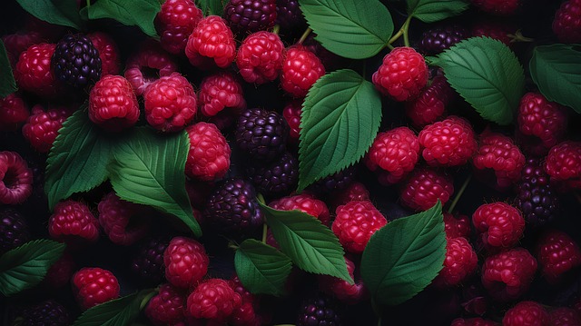 Free ai generated raspberries healthy illustration