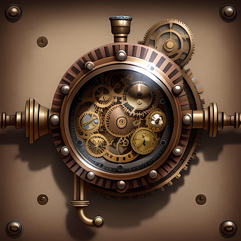 Free Steampunk Clock Gear illustration and picture