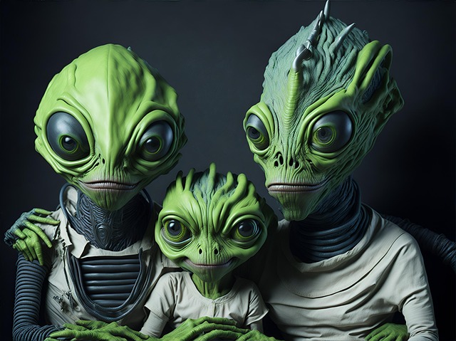 Download Ai Generated, Alien, Family. Royalty-Free Stock Illustration ...