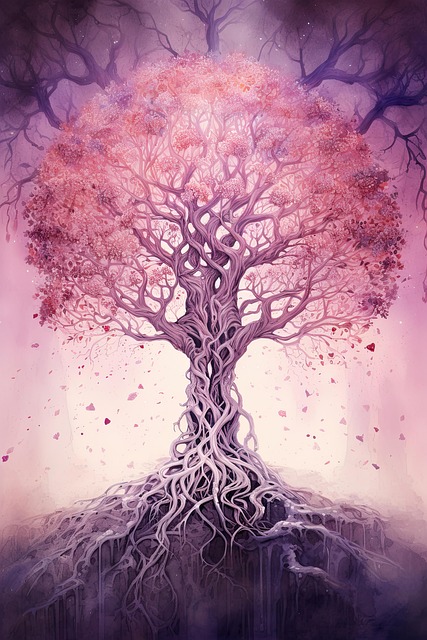 Free ai generated tree ethereal illustration