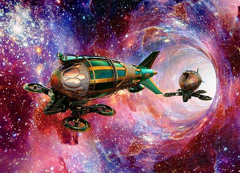 Free Wormhole Spaceship illustration and picture