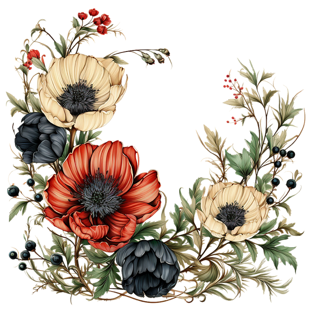 Free ai generated flowers poppies illustration